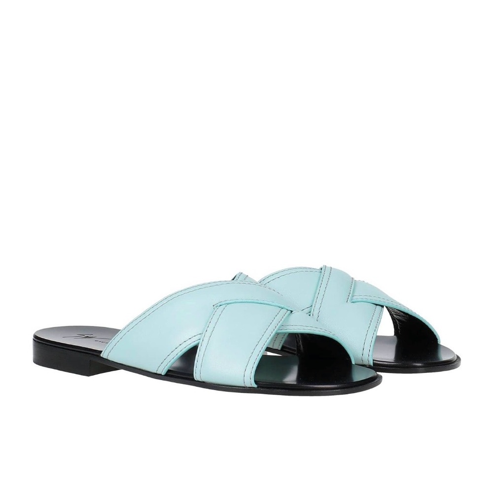 Giuseppe Zanotti Sky Blue Men's Slide Sandals